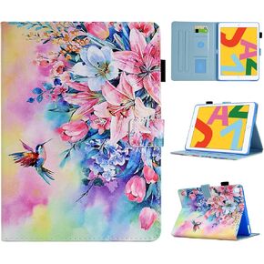 Case for iPad 6th/5th Generation 9.7 inch 2018/2017, Premium PU Leather Folio Stand Cover Case for iPad 9.7 inch/iPad Pro 9.7/iPad Air 2/Air 1, Flowers