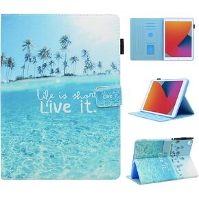 Case for iPad 6th/5th Generation 9.7 inch 2018/2017, Premium PU Leather Folio Stand Cover Case for iPad 9.7 inch/iPad Pro 9.7/iPad Air 2/Air 1, Flowers