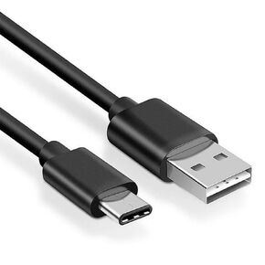 Synergy Digital Camera USB Cable, Compatible with Canon EOS R100 Digital Camera, 3 Ft. Type-C to USB-A Black Data USB Cable
