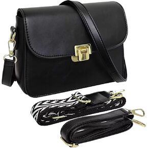 Women's Shoulder Bag Handbag Purse PU Leather Small Crossbody Bag Tote Hobo Bag Clutch Underarm Bag with 2 Removable Strap