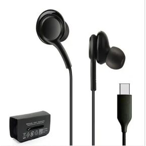 New USB C HiFi Stereo in Ear Wired Headphones for Samsung Galaxy S23 Ultra, Galaxy S22 Ultra, S21 Ultra, S20 Ultra & Note 10+., greyish black, earbud1122