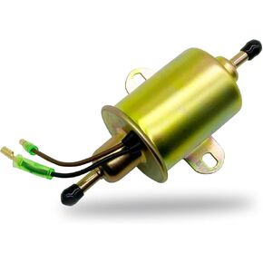 QRYDWQ 12V Universal Heavy Duty Gas Diesel In-Line In-Tank Electric Fuel Pump With Installation Kit Metal Solid Petro Gasoline or Diesel Engine for Motorcycle Carburetor Lawn Mower Trucks Boats