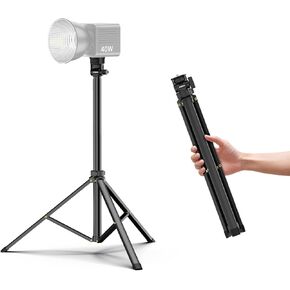 MT-60 Flexible Light Tripod Stand Lightweight Portable Lighting Stand Aluminum 360° Ball Head Camera Phone Tripod for Selfie Ring Light for Photography Makeup Tiktok Broadcasting with Phone