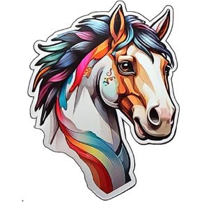 3pcs Cute Horse Stickers for 3in Water Bottles, Waterproof Stickers for Computers, laptops, Phone Cases, Skateboards, Hats, Luggage Stickers.