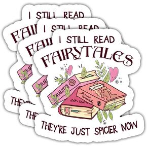 (3pcs) I Still Read Fairytales They're Just Spicier Now Sticker, Smutty Club Sticker, Booktok Spicy Sticker, Romance Stickerbooks, Stfuattdlagg Sticker, Bookish Decal, Kindle Sticker