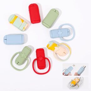 8pcs 4sets Icable Protector Durable Charge Cable Protector - Protect and Extend Life of Your Charging Cables, Silicone Cord Protector, Compatible with Andriod Charger Cable(for Andriod Cable, Set 1)