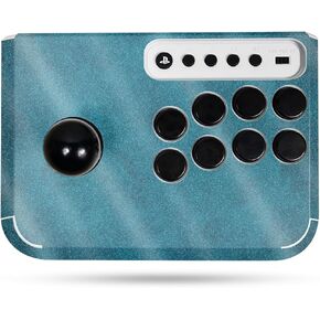 Glossy Glitter Gaming Skin Compatible with Hori Fighting Stick Mini (PS5, PS4, PC) - Blue Strokes - Premium 3M Vinyl Protective Wrap Decal Cover - Easy to Apply | Crafted in The USA by MightySkins
