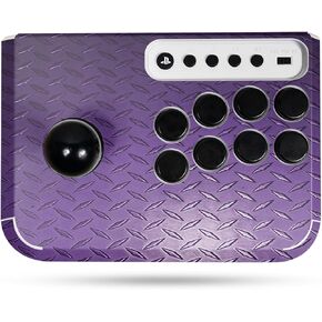 غلاف ألعاب متوافق مع Hori Fighting Stick Mini (PS5، PS4، PC) - لوحة ماسية أرجوانية - غطاء لاصق واقٍ من الفينيل 3M ممتاز - سهل الاستخدام | صُنع في الولايات المتحدة الأمريكية بواسطة MightySkins