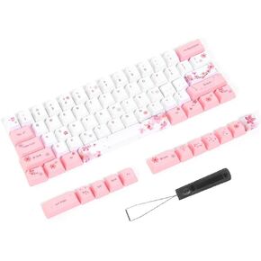 【𝐇𝐚𝐩𝐩𝒚 𝐍𝐞𝒘 𝐘𝐞𝐚𝐫 𝐆𝐢𝐟𝐭】Keycap, 73Pcs Sublimation Keycap, with Cute Pattern Keyboard Keycap, with Rich Colors for Mechanical Keyboard(6064 Cherry Blossom)