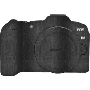 طبقة حماية لجسم الكاميرا متوافقة مع كاميرا Canon EOS R8، طبقة مموهة للكاميرا، طبقة تغليف مضادة للخدش ومضادة للتآكل، مقطوعة بدقة حسب الطلب، سهلة التركيب (لوحة دائرة سوداء)