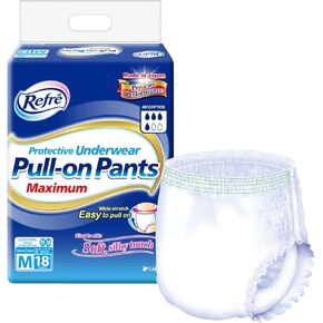 Pull-On Pants Maximum - Unisex Protective Underwear - Breathable Disposable Incontinence Briefs - Ultra Absorbent & Leak Proof Adult Diapers with Stretch Waist - XX Large (51.2"-70.9") - 12 Ct