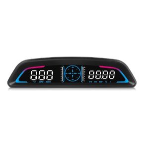 شاشة عرض رأس obd2 للسيارة، شاشة عرض مقياس obd2 HUD عداد السرعة الرقمي ميلا في الساعة لشاشة عرض رؤوس السيارة 5.5 بوصة مع الوقت، عدد الكيلومترات، دورة في الدقيقة، الجهد الكهربي، درجة حرارة الماء، إنذار السرعة الزائدة، تنبيه القيادة المرهقة