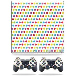 MightySkins Skin Compatible with Sony Playstation 3 Slim Console wrap Sticker Skins Candy Dots