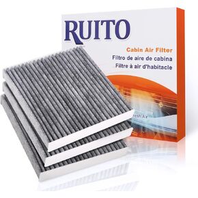 RUITO Premium Cabin Air Filter includes Activated Carbon, Replacement for CF11182, CP182, BE-182, Civic, Clarity, CR-V, CR-Z, Fit, HR-V, Insight, Odyssey, RDX, TLX (1 Pack)