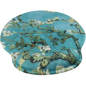 dohobby Van Gogh Painting Mouse Pads with Wrist Support, Ergonomic Gel Wrist Rest Pad with Non-Slip Base, Typing and Pain Relief for Office,Home