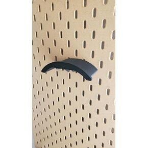 'Just Hanging' Headphone Hanger Holder, Compatible with IKEA SKADIS pegboard (Matte Black)