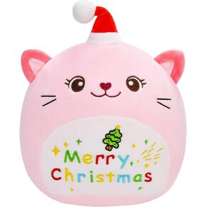 Cat Plush Toy Cute Unicorn Cat Birthday Stuffed Animal Soft Cat Plushies Pillow Pink Doll Gifts for Kid Toddlers Home Room Decoration 10 Inch