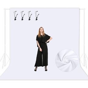 EMART 8.5x10ft Black Photo Backdrop for Photography, Large Plain Black Drapes Party Background Curtain | Polyester Fabric | Black Screen Sheet Video Studio Portrait Photoshoot Parties