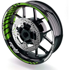 MC MOTOPARTS 17" Wheel Rim Decals Stickers Compatible with ZX10R ZX10RR ZX-6R ZX-6RR 636 Z900 Z1000 Z650 Ninja 400 Red