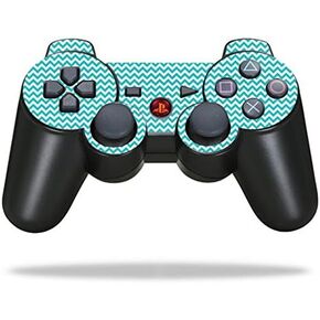 MightySkins Skin Compatible with Sony Playstation 3 PS3 Controller wrap Sticker Skins Turquoise Chevron