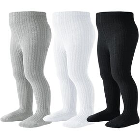 Baby Tights Toddler Stockings Tights Soft Cotton Cable Knit Baby Girl Tights Leggings Newborn Infant 0-4T