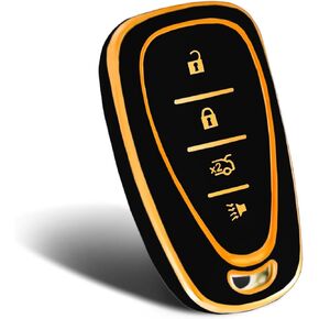 Soft TPU Key Fob Case Full Protector Fit Keyless Smart Remote Key Compatible with Chevrolet Malibu Equinox Traverse Camaro Cruze Blazer Spark Sonic Impala Trax Bolt (Pink)