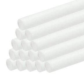 MECCANIXITY 15pcs 10" Plastic Model Tube ABS Round Tube 0.31" OD White Easy Processing for Architectural Model Making DIY