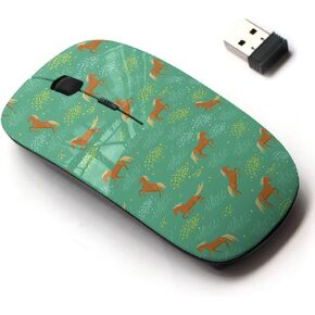 2.4G Wireless Mouse with Cute Pattern Design for All Laptops and Desktops with Nano Receiver - Wild Horses Field