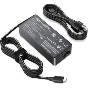 100W USB C Type-C Charger for Lenovo Yoga T14 T15 T14s L13 L14 L15 E15 E14 X13 P14s P15s R14, ThinkPad P51s P52s P53s P43s, IdeaPad 720 720s (13" ONLY!) Laptop Adapter Power Supply Cord