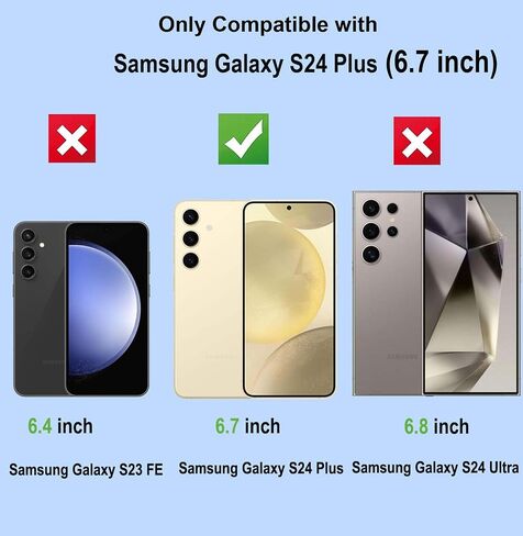 2 pack Anti Blue Light Tempered Glass Screen Protector for Samsung Galaxy S24 Plus. Eye Protection Tempered Glass Film,No Bubbles,9H, HD, Blue Light Blocking Film for Galaxy S24 Plus 6.7" in Saudi Arabia