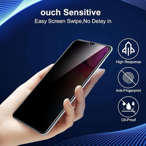 YMO 2 Pack لهاتف Samsung Galaxy A50/A50s/A30/A30s/A40s واقي شاشة للخصوصية، طبقة حماية للشاشة من الزجاج المقسى بصلابة 9H لهاتف Samsung A50/A50s، سهل التركيب، خالي من الفقاعات، مضاد للخدش in Kuwait