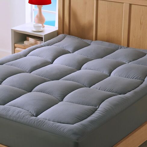 مرتبة علوية Twin XL College Dorm، وسادة مرتبة تبريد مزدوجة طويلة جدًا، غطاء واقي مرتبة مبطن سميك قابل للغسل، جيب عميق 8-21 بوصة، 39x80 بوصة، أبيض in Saudi Arabia