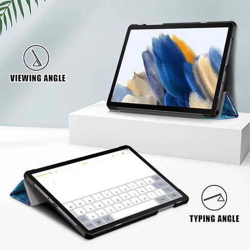 Gylint Case for Samsung Galaxy Tab A9 8.7 Inch 2023, Folding Folio Ultra-Thin PU Leather Stand Case Cover for Galaxy Tab A9 Model (SM-X110/X115/X117) Sea Wave in Saudi Arabia