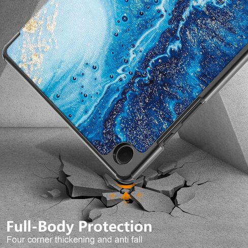 Gylint Case for Samsung Galaxy Tab A9 8.7 Inch 2023, Folding Folio Ultra-Thin PU Leather Stand Case Cover for Galaxy Tab A9 Model (SM-X110/X115/X117) Sea Wave in Saudi Arabia
