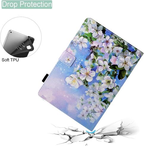 Case for iPad 6th/5th Generation 9.7 inch 2018/2017, Premium PU Leather Folio Stand Cover Case for iPad 9.7 inch/iPad Pro 9.7/iPad Air 2/Air 1, Flowers in Saudi Arabia