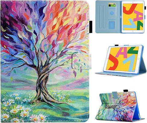 Case for iPad 6th/5th Generation 9.7 inch 2018/2017, Premium PU Leather Folio Stand Cover Case for iPad 9.7 inch/iPad Pro 9.7/iPad Air 2/Air 1, Flowers in Saudi Arabia