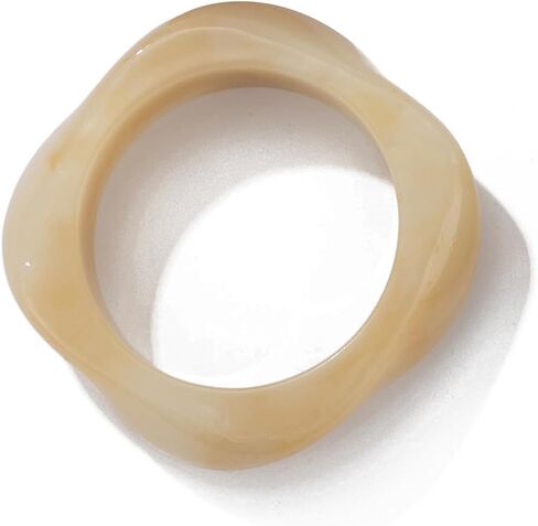 MIFYNN Chunky Transparent Acrylic Bangle Irregular Large Square Bangle Geometric Polygon Transparent Bangle Resin Plastic Candy Bangle Bracelet for Women Teen Girl in Saudi Arabia
