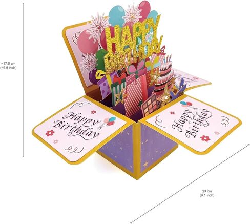 16th Birthday 3D Pop-Up Greeting Card - Stunning 16th Birthday Card for Girls, Boys, Sons, Daughters, and Nieces - Includes Thoughtful Message Note & Envelope - Celebrate the Sweet 16 Milestone in Saudi Arabia