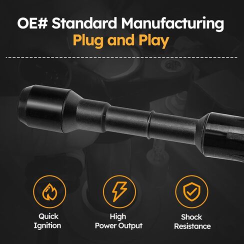 UF592 Ignition Coil Pack Compatible with BMW 128i 325Ci 328i 330Ci 335i 525i 528i 530i 535i 545i 550i 650i 745Li 750i 760i X3 X5 X6 M5 M6 Z4 Mini Cooper Replaces#C1638 12137594937(set of 6) in Saudi Arabia