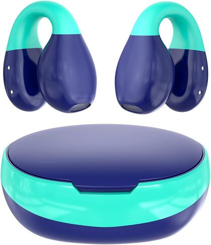 Langsdom ClipBuds Kids Bluetooth 5.3 Earbuds for Kids with Mic, Clip On Open-Ear Comfort Fit Headphones, 85dB Safe Volume Limit Wireless Earphones, 30H Battery Life with Charging Case in Saudi Arabia