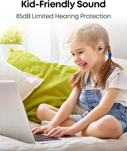 Langsdom ClipBuds Kids Bluetooth 5.3 Earbuds for Kids with Mic, Clip On Open-Ear Comfort Fit Headphones, 85dB Safe Volume Limit Wireless Earphones, 30H Battery Life with Charging Case in Saudi Arabia