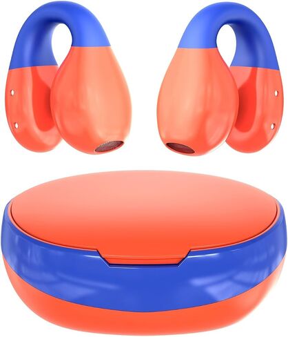 Langsdom ClipBuds Kids Bluetooth 5.3 Earbuds for Kids with Mic, Clip On Open-Ear Comfort Fit Headphones, 85dB Safe Volume Limit Wireless Earphones, 30H Battery Life with Charging Case in Saudi Arabia