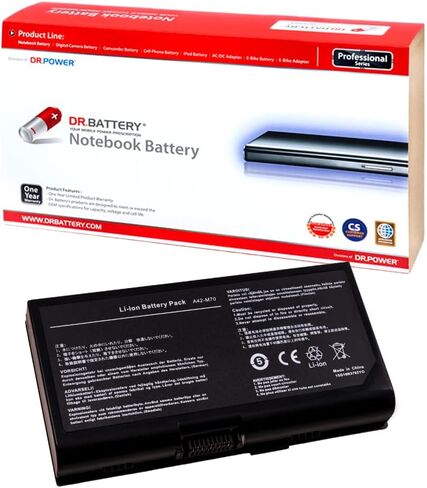 A42-M70 A41-M70 استبدال بطارية الكمبيوتر المحمول ASUS M70 N70 N90 X71 X72 G71 G72 F70 F70S F70SL G71G G71GX G71V G71VG A32-F70 X72VR X72F X71VN M70L M70S M70V N70S N90S Series [14.8V] in Kuwait