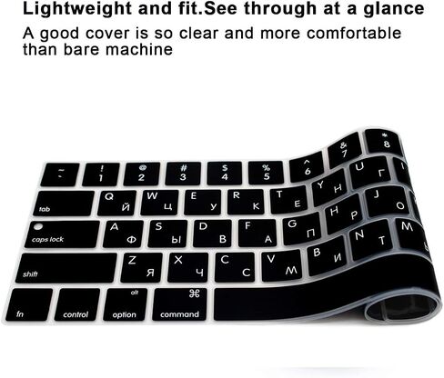 Spanish Language ESP Keyboard Cover Skin for MacBook Pro with Touch Bar 13-inch 15-inch (Model A2159,A1989,A1990,A1706,A1707)(2019 2018 2017 2016) USA Layout Protective Skin in Kuwait