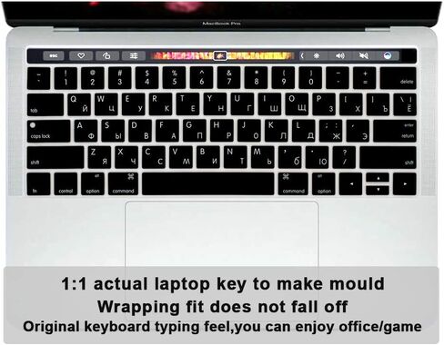 Spanish Language ESP Keyboard Cover Skin for MacBook Pro with Touch Bar 13-inch 15-inch (Model A2159,A1989,A1990,A1706,A1707)(2019 2018 2017 2016) USA Layout Protective Skin in Kuwait