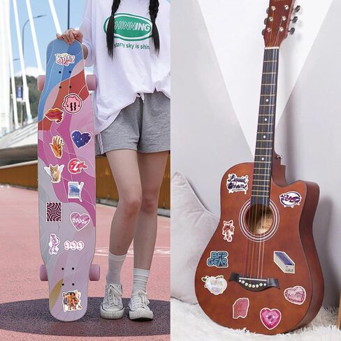 105 PCS Y2k Retro Aesthetic Stickers, Cool 2000s Web Trend Stickers, Vinyl Kawaii Pink Vintage Stickers, Birthday Party Supplies for Laptop, Guitar, Water Bottle, Girls, Kids, Teens in Saudi Arabia
