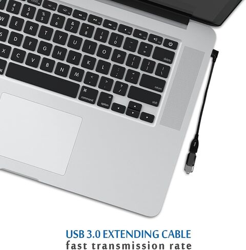 UCEC 90 Degree USB 3.0 Extension Cable, Updated Short High Speed USB Cable Extender Adapter, Horizontal Left & Right Angle Male to Female for Monitor Printer Charging Cable Game Controller 2PCS in Kuwait