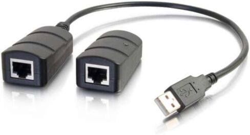 C2G Legrand USB Extender Dongle, USB Superbooster Signal Extender, RJ45 to USB Receiver Signal Booster, Black, 1 Count, C2G 29341 in Kuwait