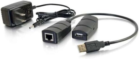 C2G Legrand USB Extender Dongle, USB Superbooster Signal Extender, RJ45 to USB Receiver Signal Booster, Black, 1 Count, C2G 29341 in Kuwait