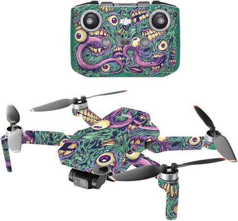 MightySkins Compatible with DJI Mini 2 Portable Drone - Eyes and Teeth | Protective, Durable, and Unique Vinyl Decal wrap Cover | Easy to Apply, Remove, and Change Styles | Made in The USA in Kuwait